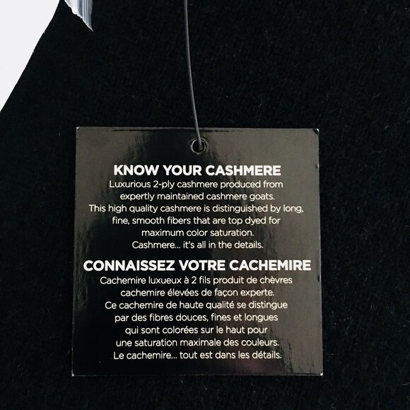 NWT. SAKS FIFTH AVENUE. 100% Cashmere Turtleneck Sweater. Kohl Black. Large - Picture 9 of 11